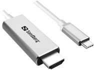 Sandberg USB-C til HDMI-kabel, sølv (2m)