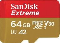 MicroSDXC Extreme 64GB 170MB/s A2 C10 V30 UHS-I U3 